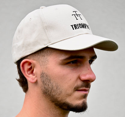 Casquette Beige Brodée Triomphe