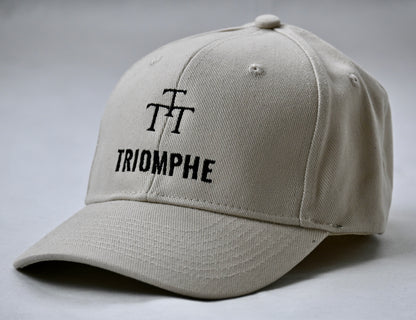 Casquette Beige Brodée Triomphe